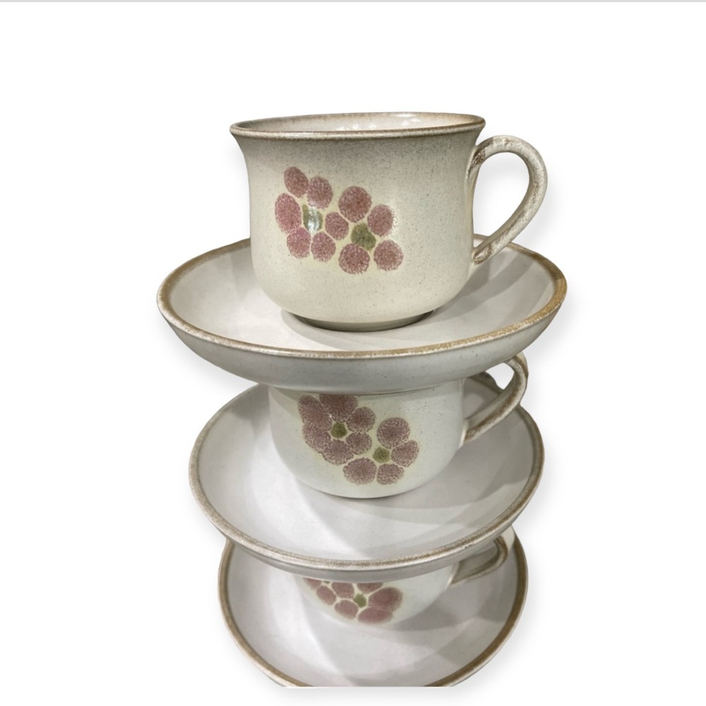 Sale‼️Denby Langley Vintage Tea Cups and SaucersEUC- by England Stamped Set of 3